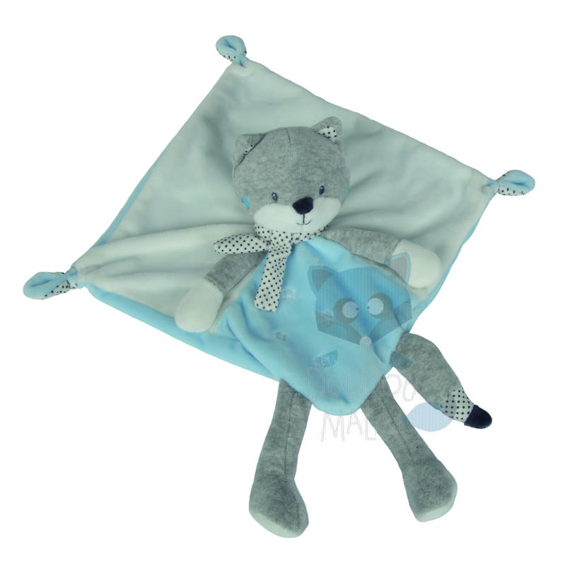  bubble gum baby comforter fox blue white grey star 